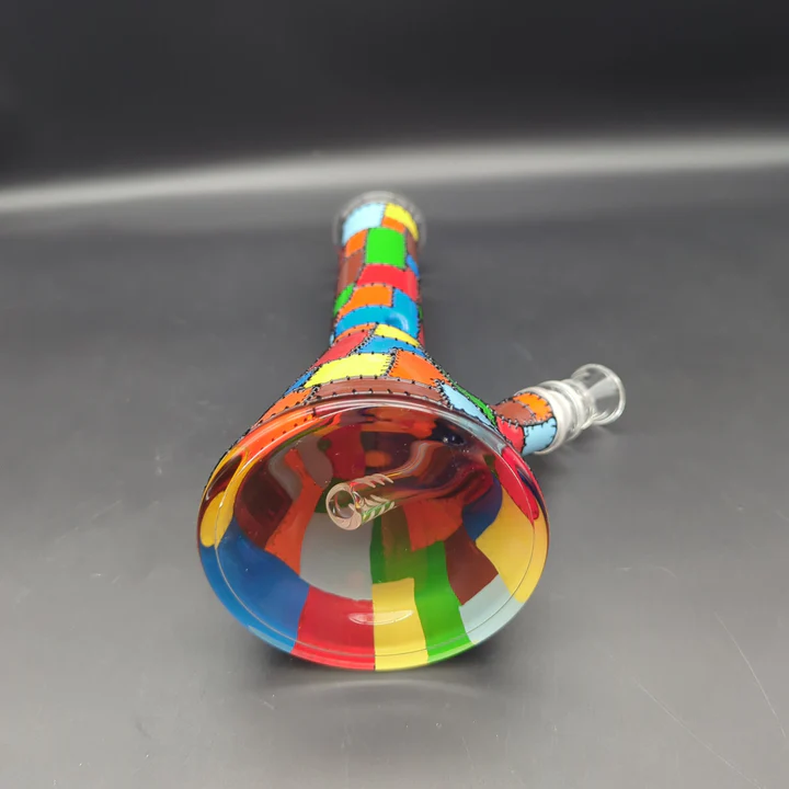 10 Inch Colorful Patchwork Glass Beaker Bong