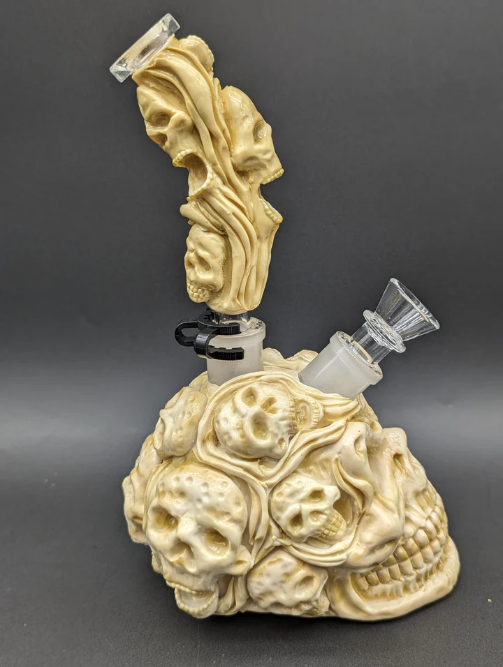 10 inch wandering souls detachable skull 3d beaker bong2