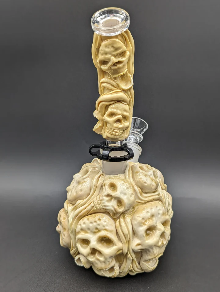 10 inch wandering souls detachable skull 3d beaker bong3