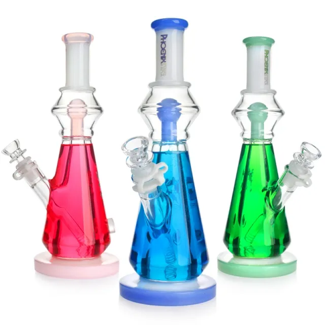 12-Inch Colorful Freezable Glycerin Glass Water Pipe