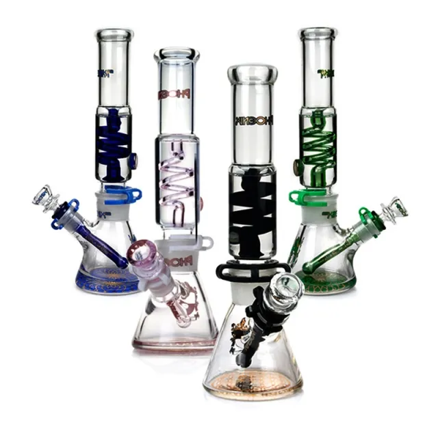 12-Inch Freezable Glycerin Coil Beaker Bong with Detachable Design