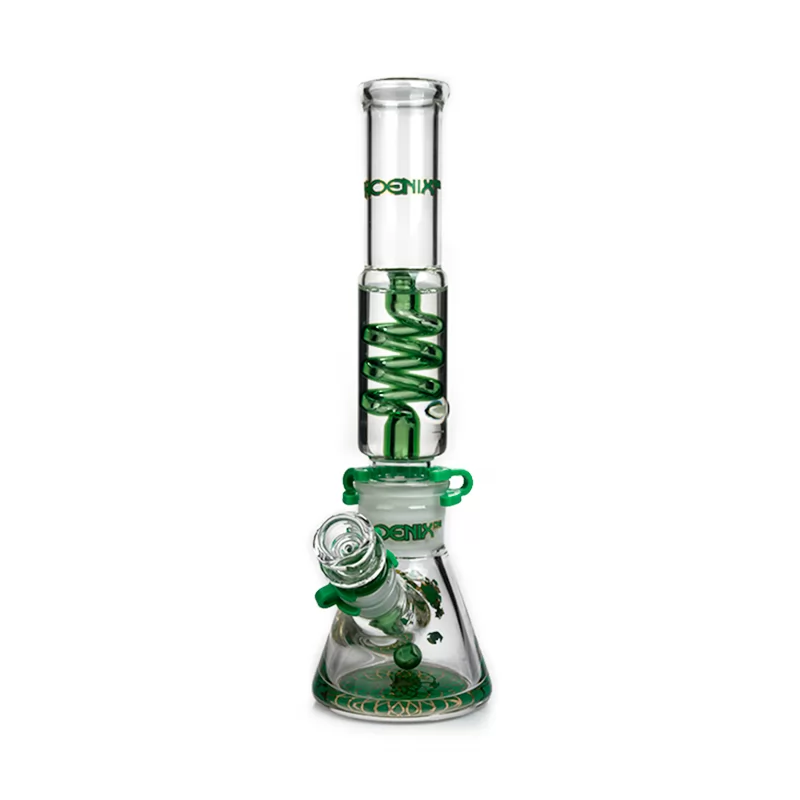 12-Inch Freezable Glycerin Coil Beaker Bong with Detachable Design