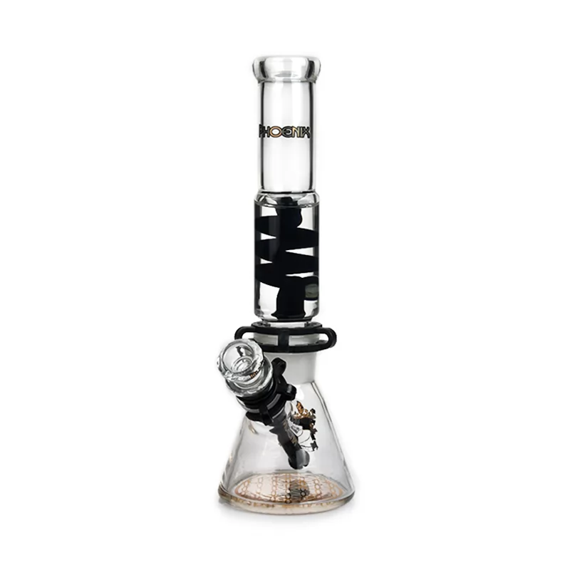 12-Inch Freezable Glycerin Coil Beaker Bong with Detachable Design