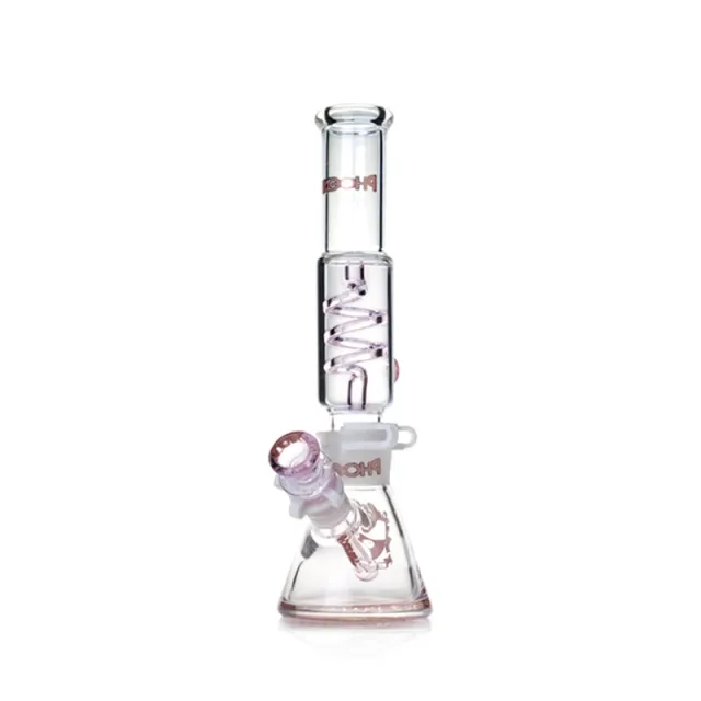 12-Inch Freezable Glycerin Coil Beaker Bong with Detachable Design