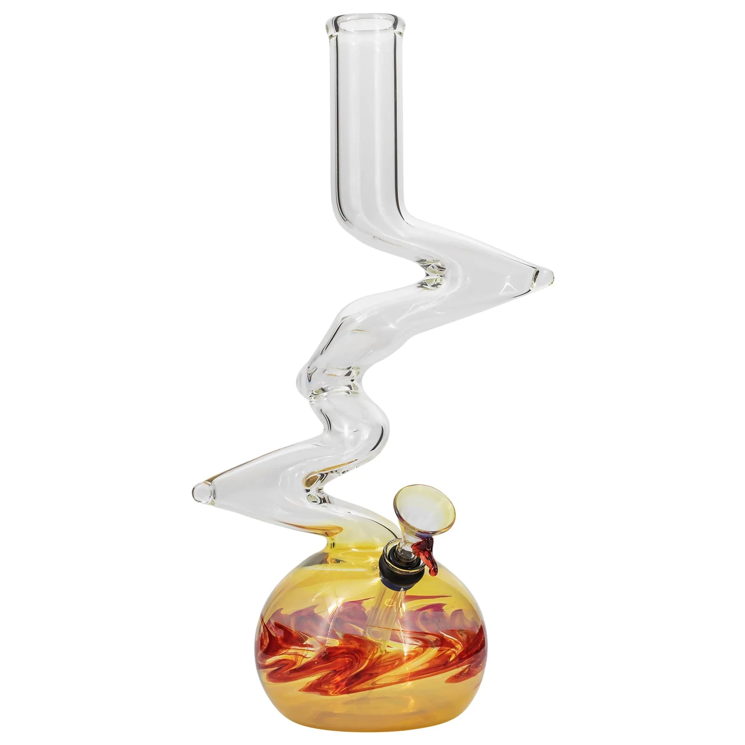 12 Inch "Switchback" Bubble Base Glass Bong