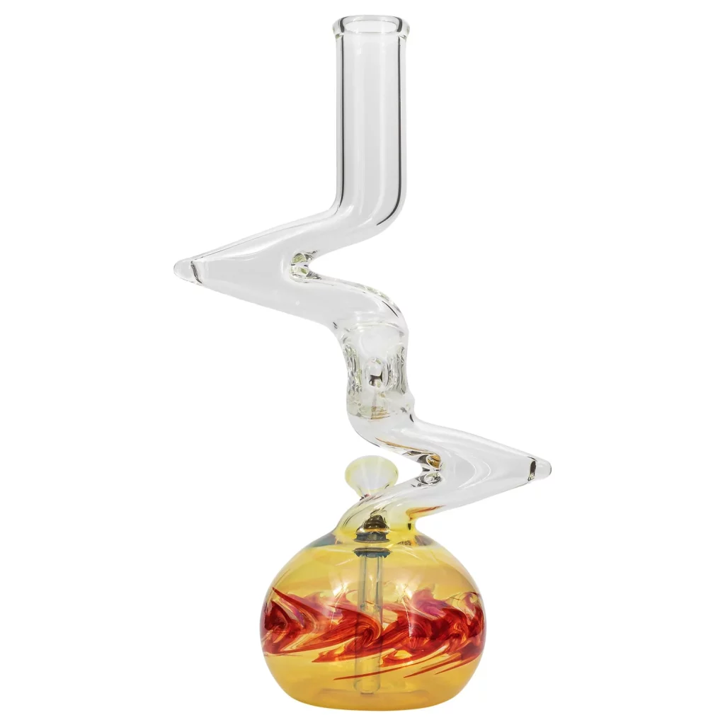 12 Inch "Switchback" Bubble Base Glass Bong