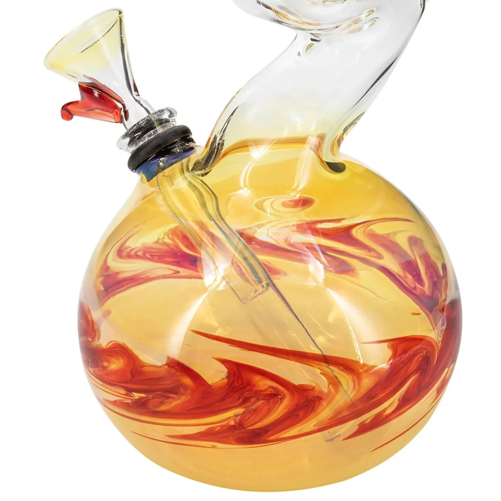 12 Inch "Switchback" Bubble Base Glass Bong