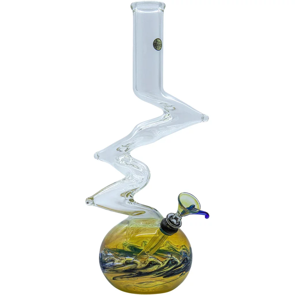 12 Inch "Switchback" Bubble Base Glass Bong