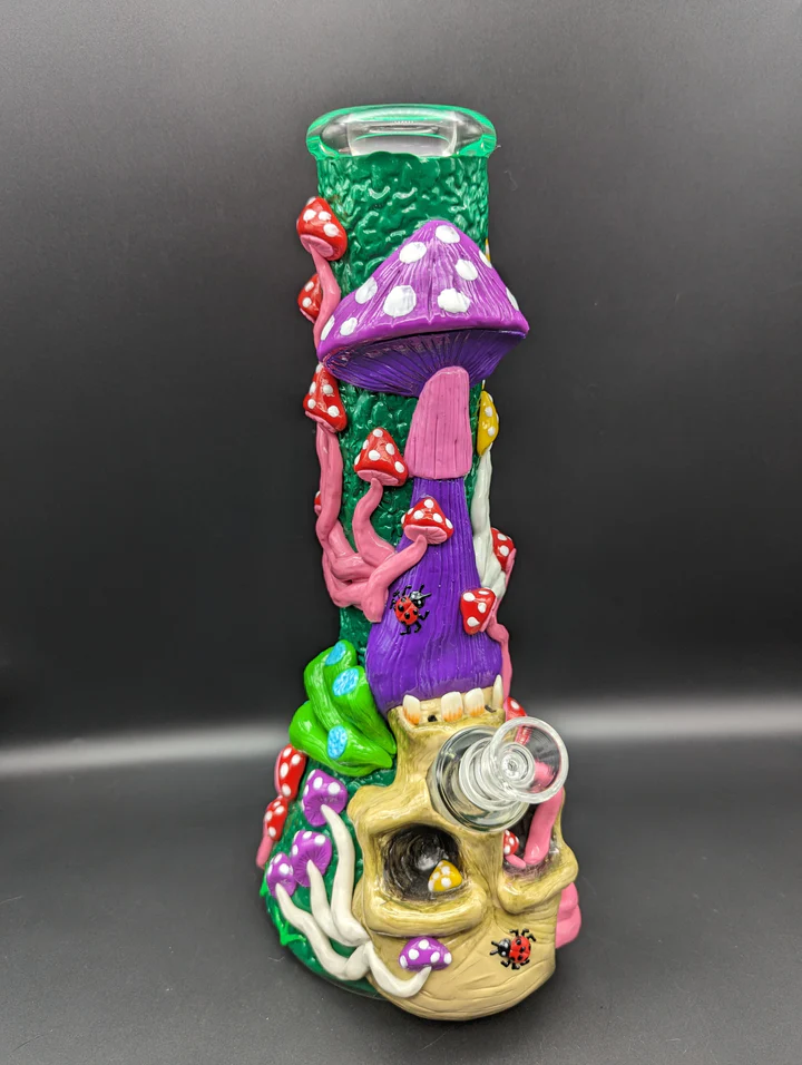 13 Inch Mushroom Jungle 3D Glass Beaker Bong