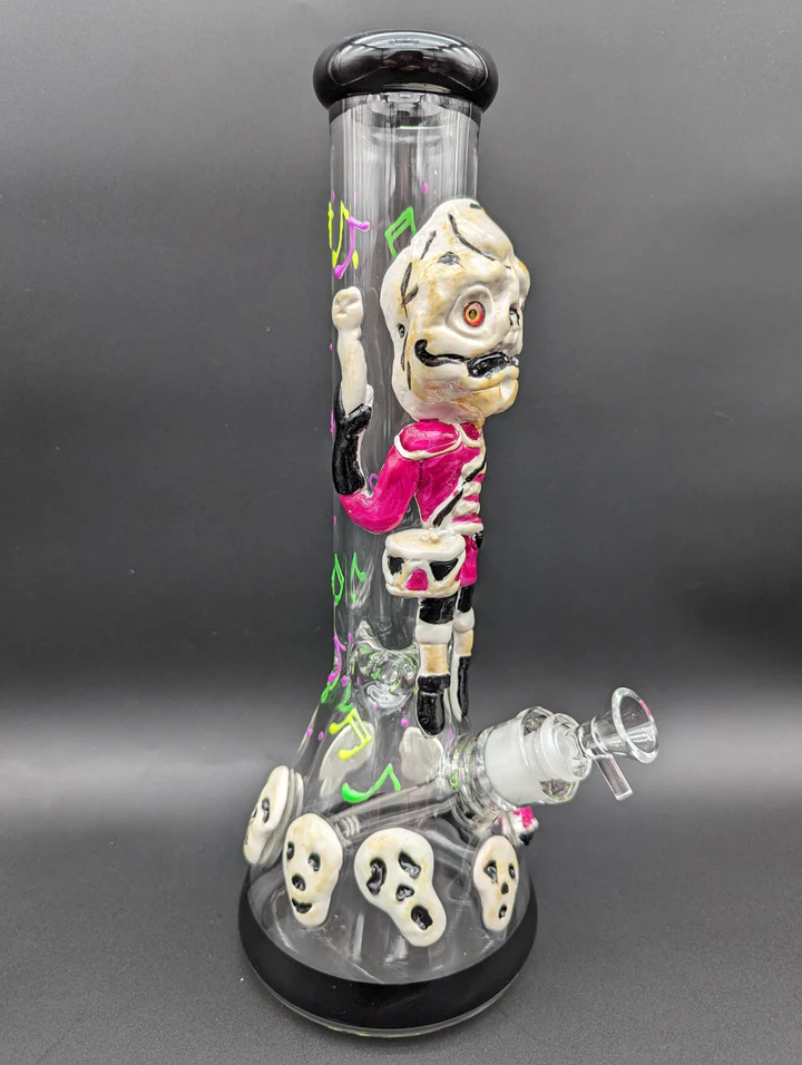 14 inch 3d skeleton musician beaker bong2