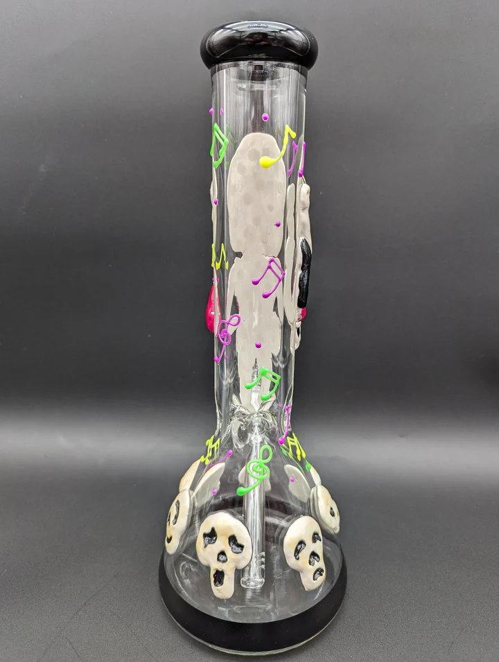 14 inch 3d skeleton musician beaker bong3