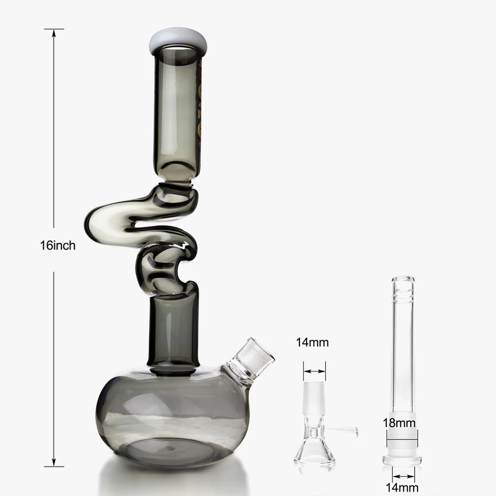 16" Big Bong Triple Curved Neck – Ultimate Filtration & Smooth Hits