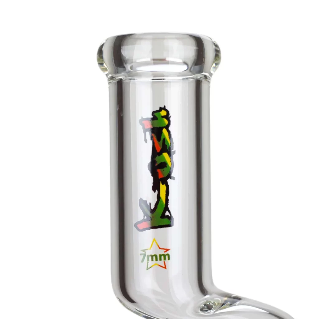 17" Zig-Zag Rasta 420 Glass Bong