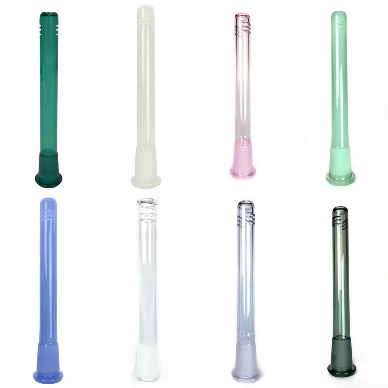 18mm to 14mm Colored Glass Downstem (Custom Length Available)