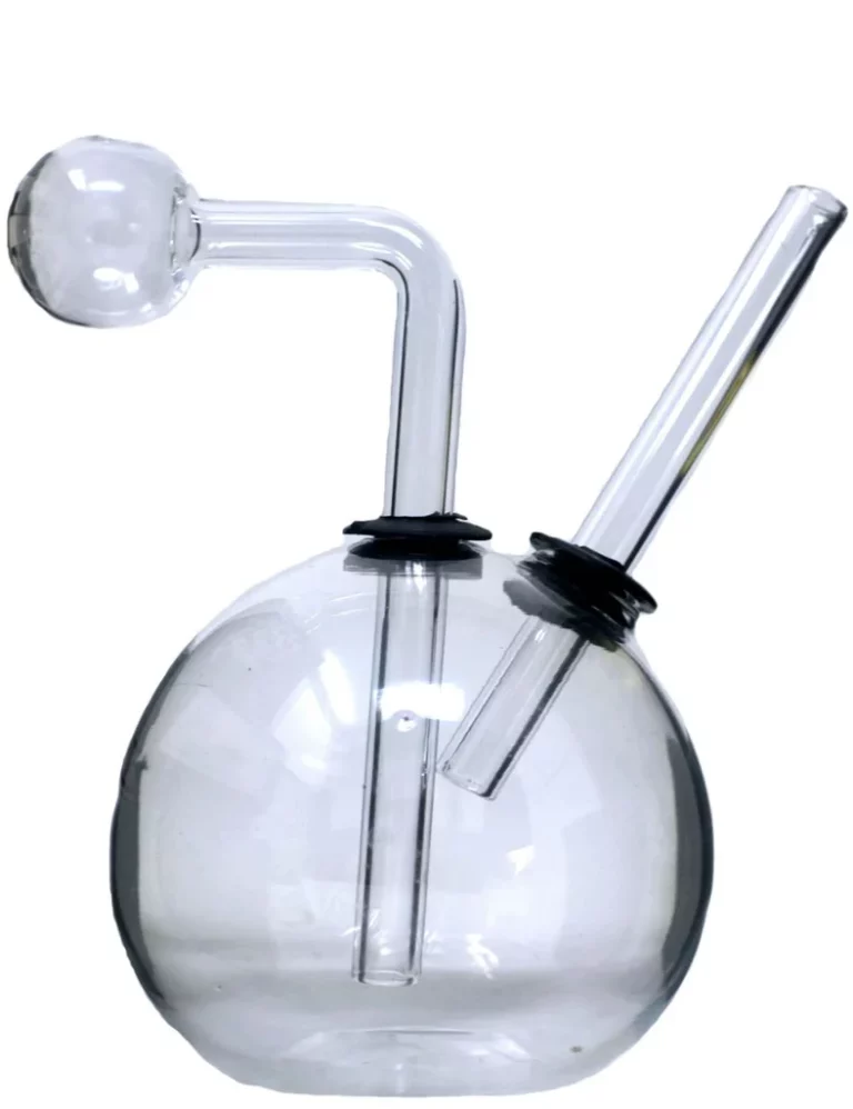 4.5" Ball Shaped Glass Oil Burner Rig Bubbler Waterpipe