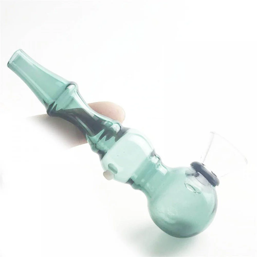 4.5" Glass Green Hand Oil Burner Pipe