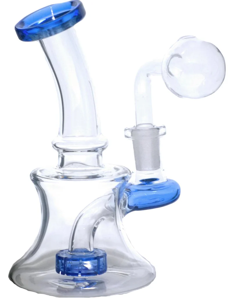 4.5" Mini Glass Oil Burner Pipe Rig with Perc - Compact & Efficient