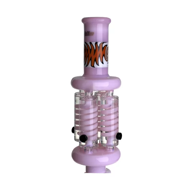 4-Times Freezable Coil Double Beaker Bong with Eye-Catching Design