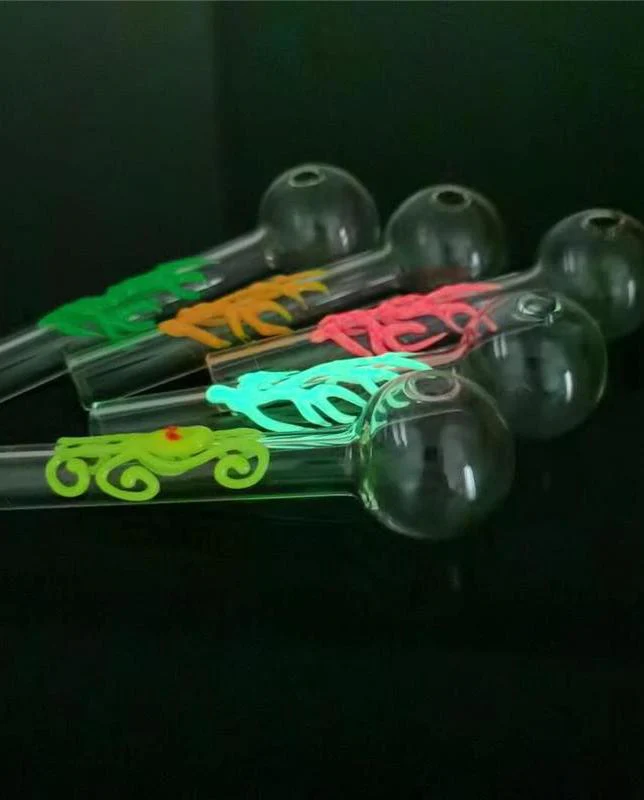 4" Glow in the Dark Glass Oil Burner Pipe