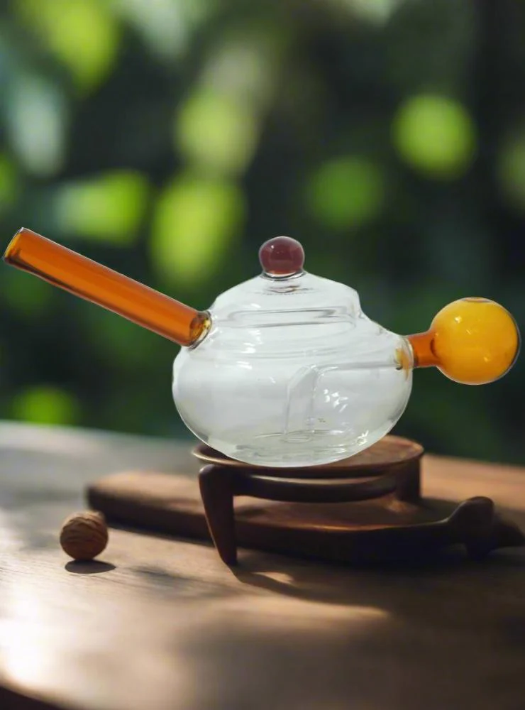 4" Teapot Design Glass Oil Burner Water Pipe