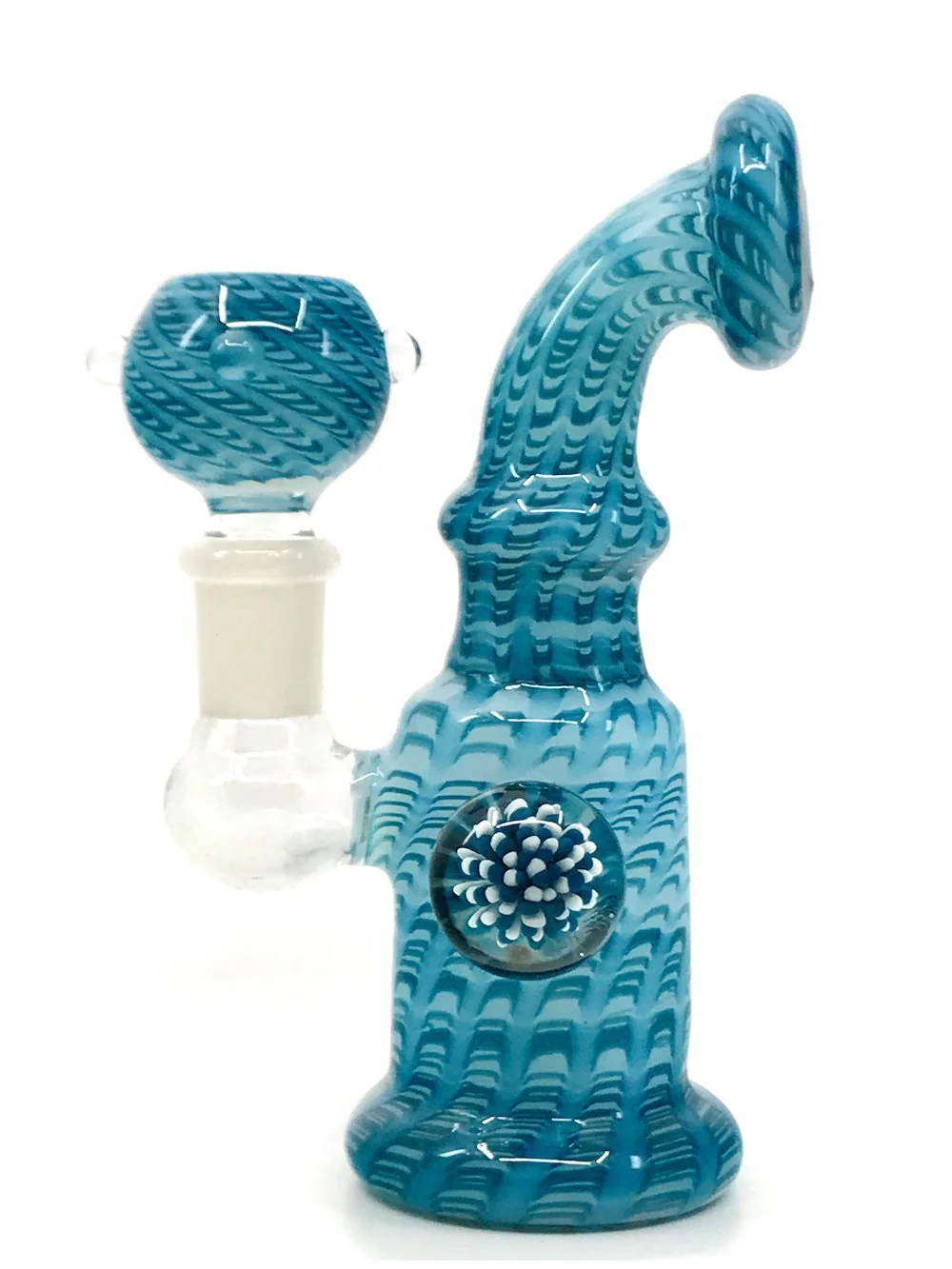 6-Inch Wrap & Rake Bong – Versatile Design for Flower & Dabs