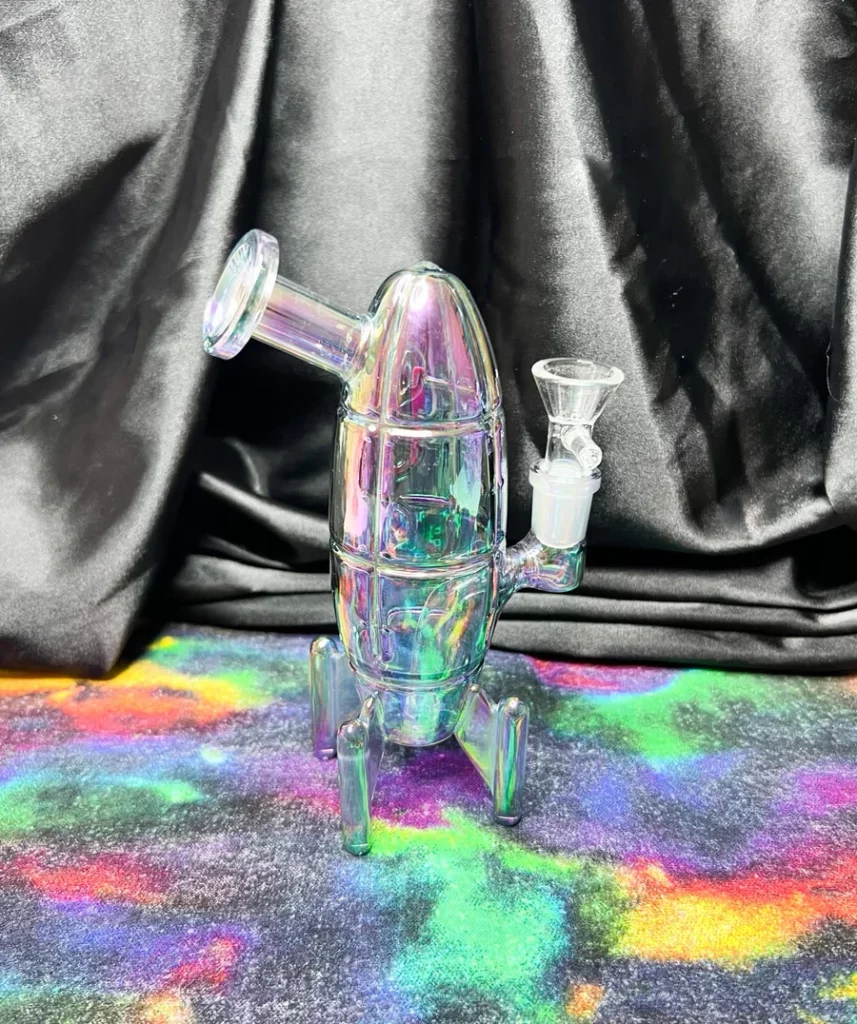 7-Inch Iridescent Rocket Ship Water Pipe/Dab Rig