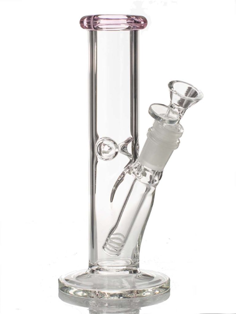 8" Mini Straight Tube Glass Bong