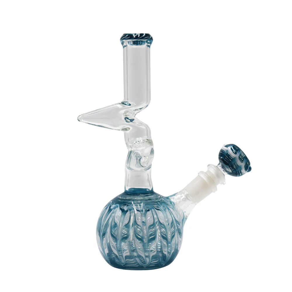 9.5" Mini Zig Zag Water Bubbler – Compact & Smooth Smoking Experience