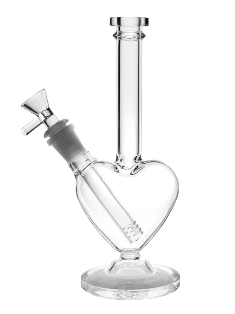 9" Heart-Shaped Glass Bong