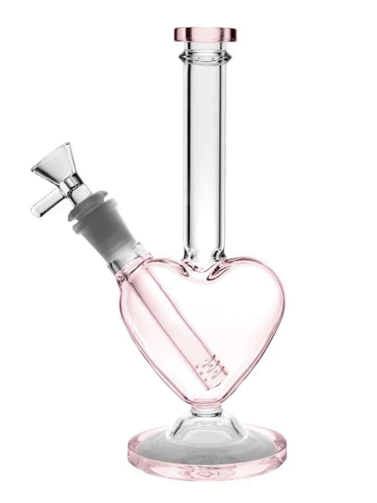 9" Heart-Shaped Glass Bong