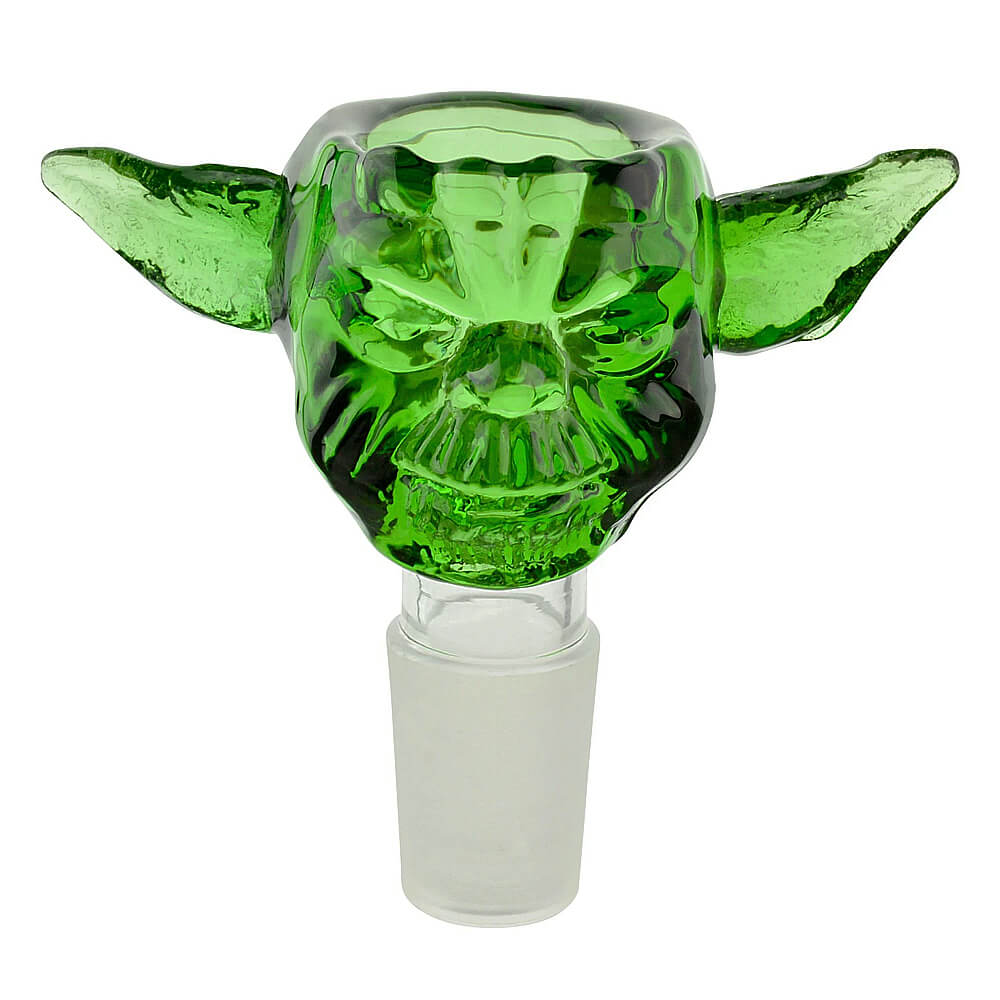 Alien Black Glass Bong Bowl 18mm | Customizable Color Options