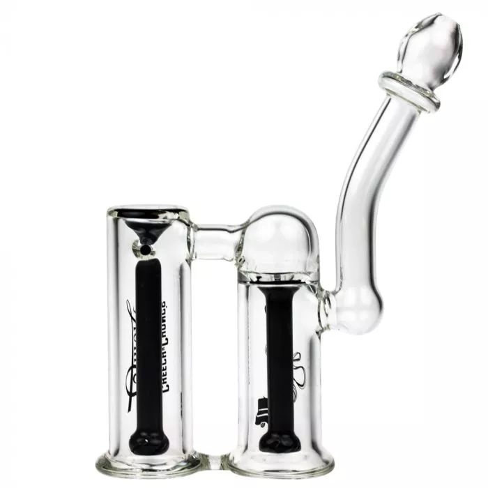 Black Clyde Dual Chamber Herb Bubbler