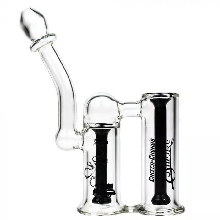 Black Clyde Dual Chamber Herb Bubbler