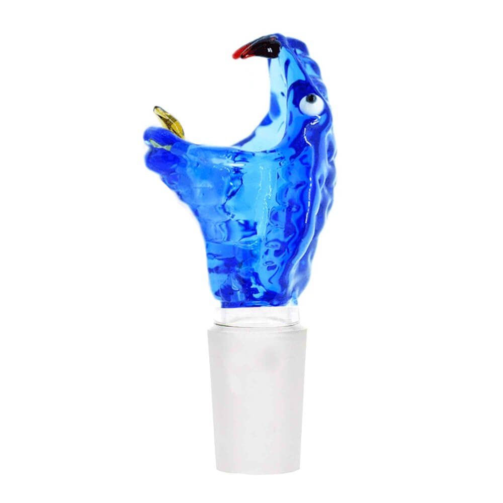 Customizable Blue Snake Bong Glass Bowl | 18mm