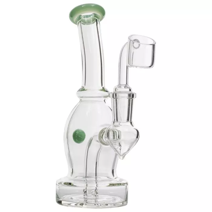 Dewdrop Curved Body Dab Rig with Colored Accents