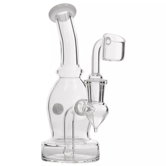 Dewdrop Curved Body Dab Rig with Colored Accents