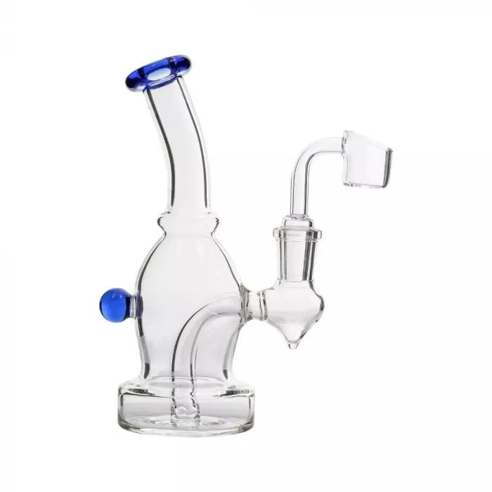 Dewdrop Curved Body Dab Rig with Colored Accents