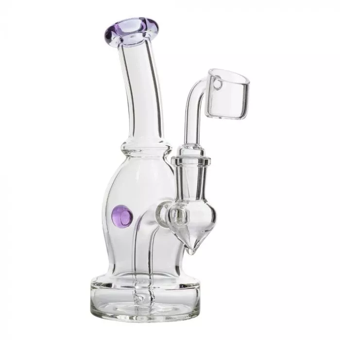 Dewdrop Curved Body Dab Rig with Colored Accents