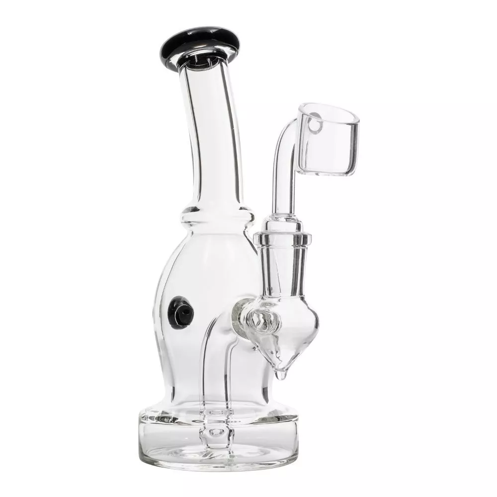 Dewdrop Curved Body Dab Rig with Colored Accents