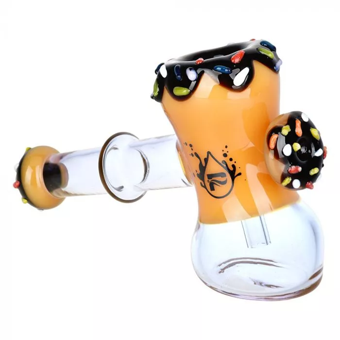 Donut Hammer Bubbler – 5″ with Frosted Design