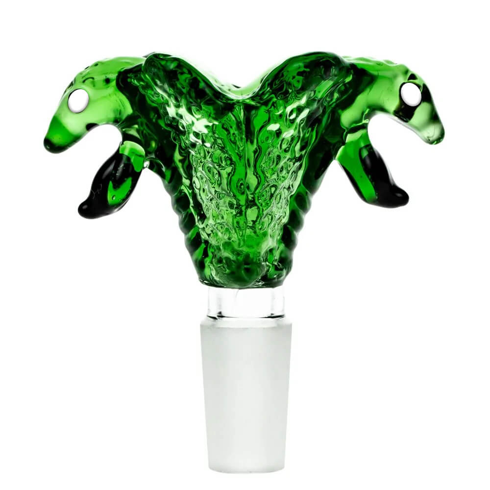 Double Snake Bong Glass Bowl | Customizable Color Options Available