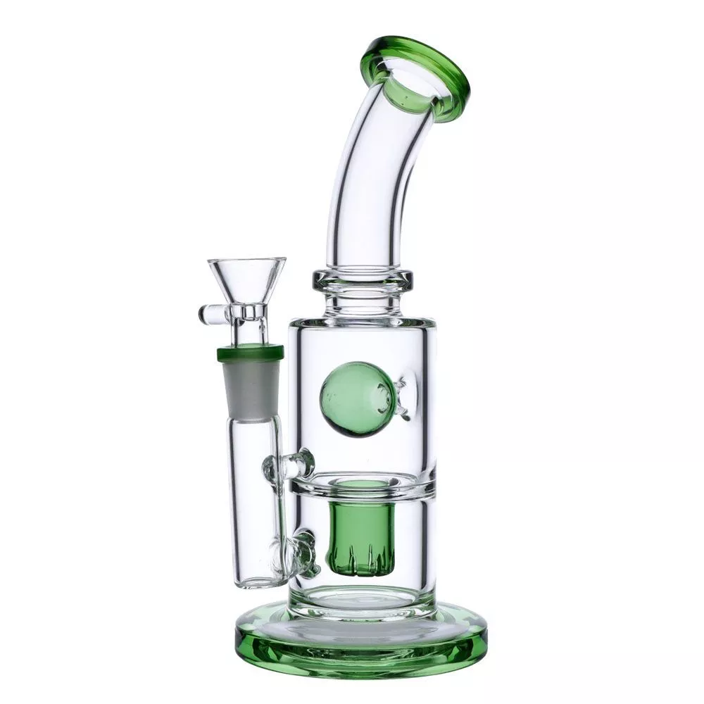 Glass Ball Bubbler with Slitted Perc