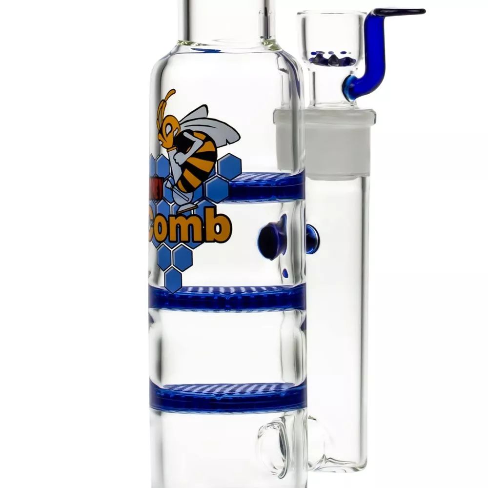 Glass Bong with Triple HoneyComb Disc Perc