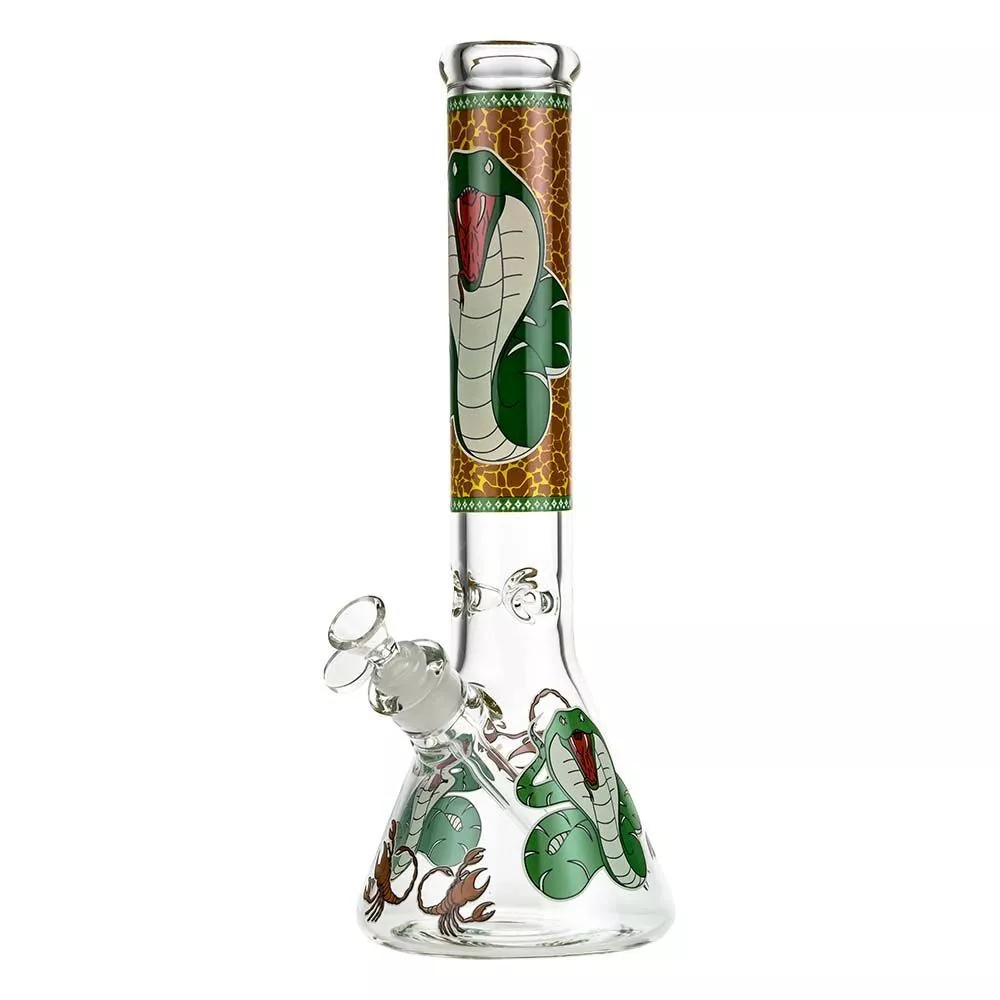 Glow-in-the-Dark Cobra Beaker Ice Bong