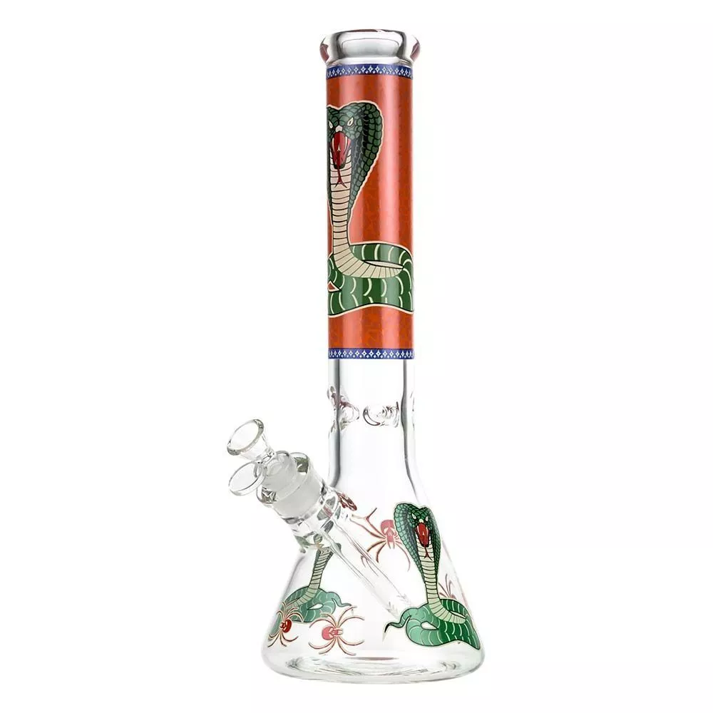 Glow-in-the-Dark Cobra Beaker Ice Bong