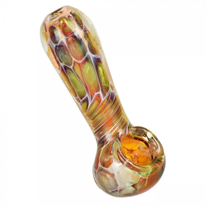 Golden Sea Turtle Shell Design Spoon Pipe – 3.75 Inch Durable Hand Pipe