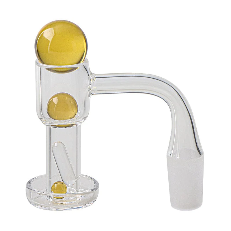 Honey Drops Quartz Terp Slurper Set – Includes Marble Cap, Valve Cap, Pearl & Quartz Pill