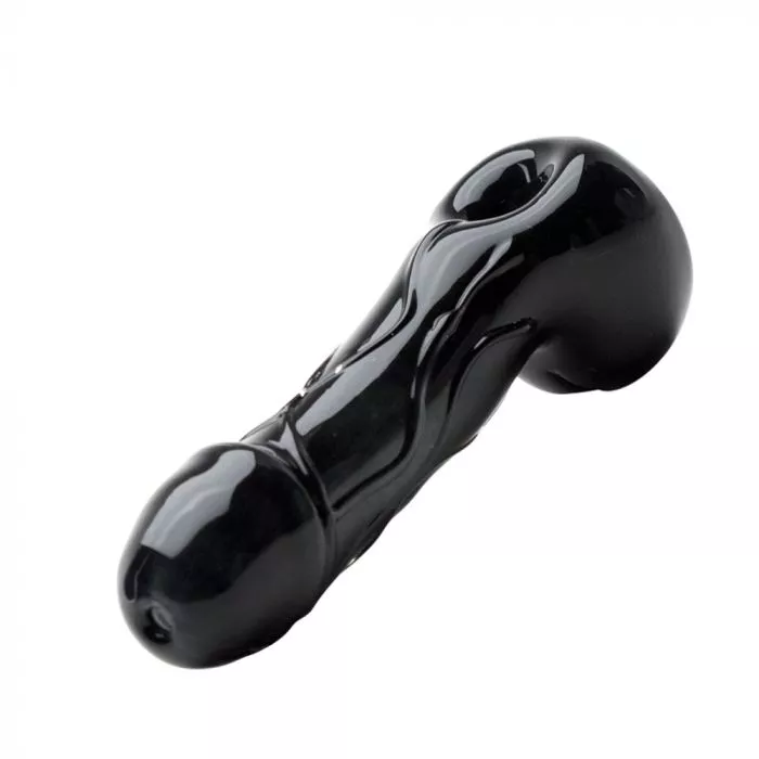 Large Black Phallus Hand Pipe