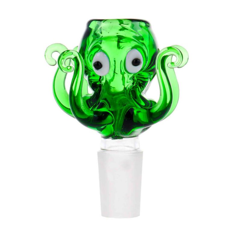 Octopus Bong Glass Bowl | 18mm (Customizable Colors Available)