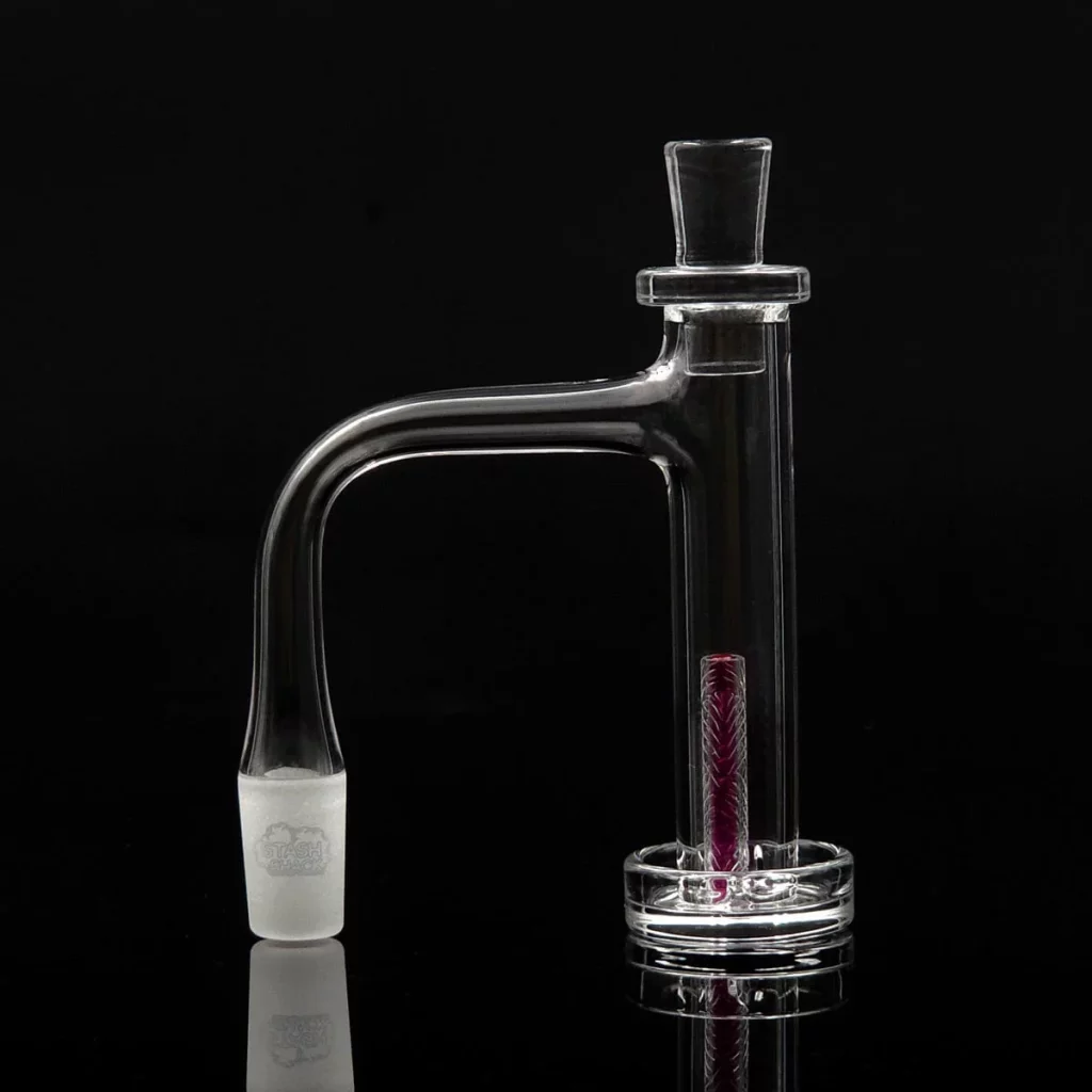 Quartz Tower Full Weld Banger Set with Quartz Cap, Quartz Pillar & Ruby Core